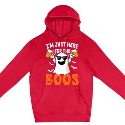 IM Just Here For The Boos Cute Ghost Halloween Costume Premium Pullover Hoodie