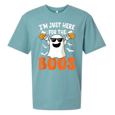 IM Just Here For The Boos Cute Ghost Halloween Costume Sueded Cloud Jersey T-Shirt