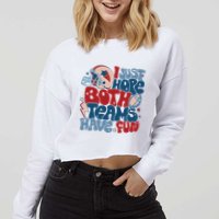 I Just Hope Both Teams Have Fun Cropped Pullover Crew