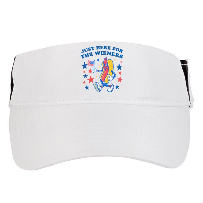 Im Just Here For The Wieners Funny 4th Of July Adult Drive Performance Visor