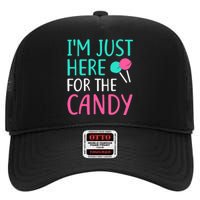 IM Just Here For The Candy Halloween High Crown Mesh Back Trucker Hat