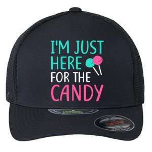 IM Just Here For The Candy Halloween Flexfit Unipanel Trucker Cap