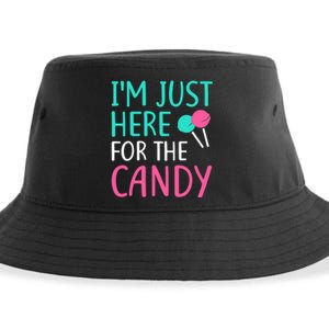 IM Just Here For The Candy Halloween Sustainable Bucket Hat