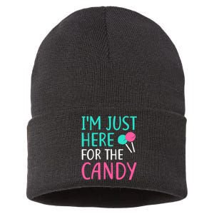 IM Just Here For The Candy Halloween Sustainable Knit Beanie