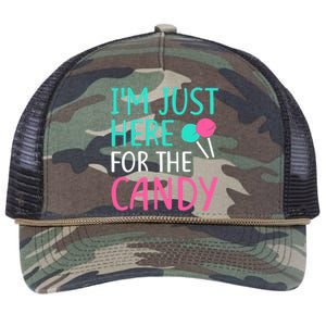 IM Just Here For The Candy Halloween Retro Rope Trucker Hat Cap