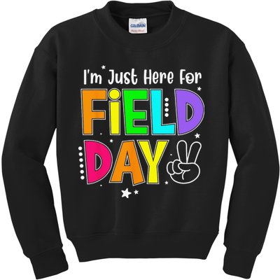 Im Just Here For Field Day Teacher Kids Sweatshirt