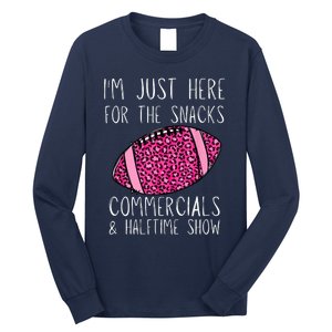 I'm Just Here For The Commercials, Snacks Football Long Sleeve Shirt