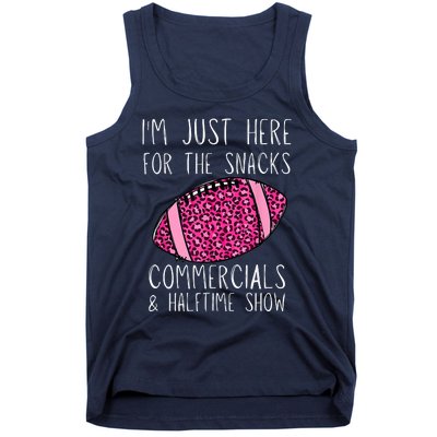 I'm Just Here For The Commercials, Snacks Football Tank Top