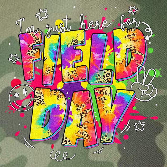 Im Just Here For Field Day Last Day School Leopard Tie Dye Legacy Tie Dye Trucker Hat