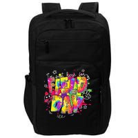 Im Just Here For Field Day Last Day School Leopard Tie Dye Impact Tech Backpack