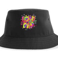 Im Just Here For Field Day Last Day School Leopard Tie Dye Sustainable Bucket Hat