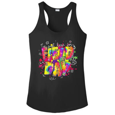 Im Just Here For Field Day Last Day School Leopard Tie Dye Ladies PosiCharge Competitor Racerback Tank