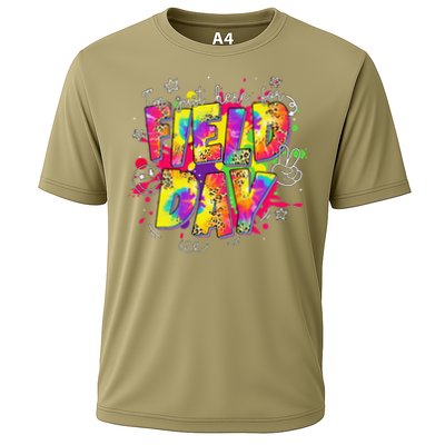 Im Just Here For Field Day Last Day School Leopard Tie Dye Performance Shirt