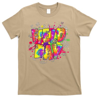 Im Just Here For Field Day Last Day School Leopard Tie Dye T-Shirt