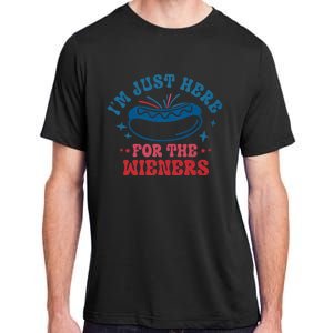 I'm Just Here For The Wieners 4th Of July Adult ChromaSoft Performance T-Shirt