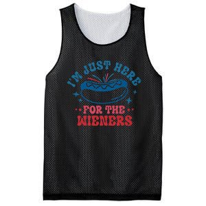 I'm Just Here For The Wieners 4th Of July Mesh Reversible Basketball Jersey Tank