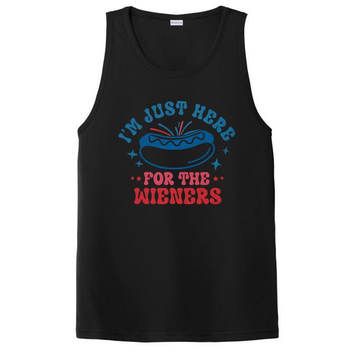 I'm Just Here For The Wieners 4th Of July PosiCharge Competitor Tank