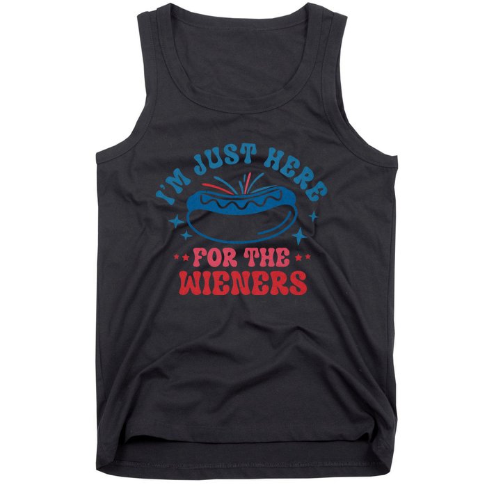 I'm Just Here For The Wieners 4th Of July Tank Top