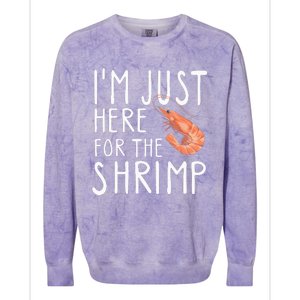 I'm Just Here For The Shrimp Crawfish Crab Seafood Lover Colorblast Crewneck Sweatshirt