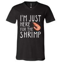 I'm Just Here For The Shrimp Crawfish Crab Seafood Lover V-Neck T-Shirt