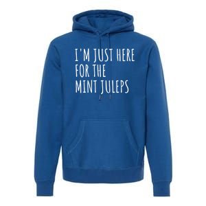 Im Just Here For The Mint Juleps Derby Horse Racing Gift Premium Hoodie