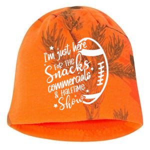 I’M Just Here For Snacks Commercials Halftime Show Funny Football Kati - Camo Knit Beanie