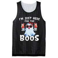 IM Just Here For The Boos Funny Halloween Gift Women Ghost Mesh Reversible Basketball Jersey Tank