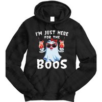 IM Just Here For The Boos Funny Halloween Gift Women Ghost Tie Dye Hoodie