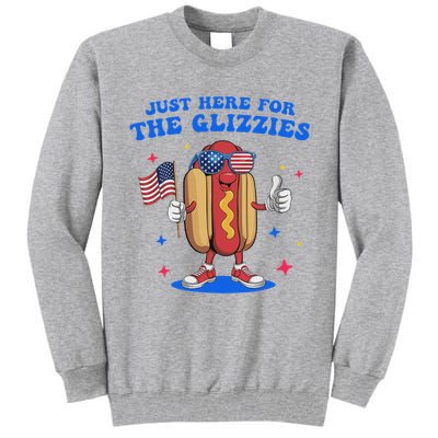 I'm Just Here For The Glizzies Funny Fourth Of July Wiener Tall Sweatshirt