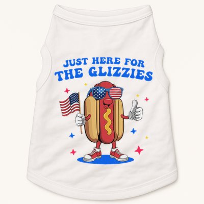 I'm Just Here For The Glizzies Funny Fourth Of July Wiener Doggie Tank