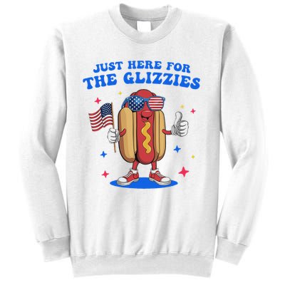 I'm Just Here For The Glizzies Funny Fourth Of July Wiener Sweatshirt
