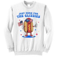 I'm Just Here For The Glizzies Funny Fourth Of July Wiener Sweatshirt