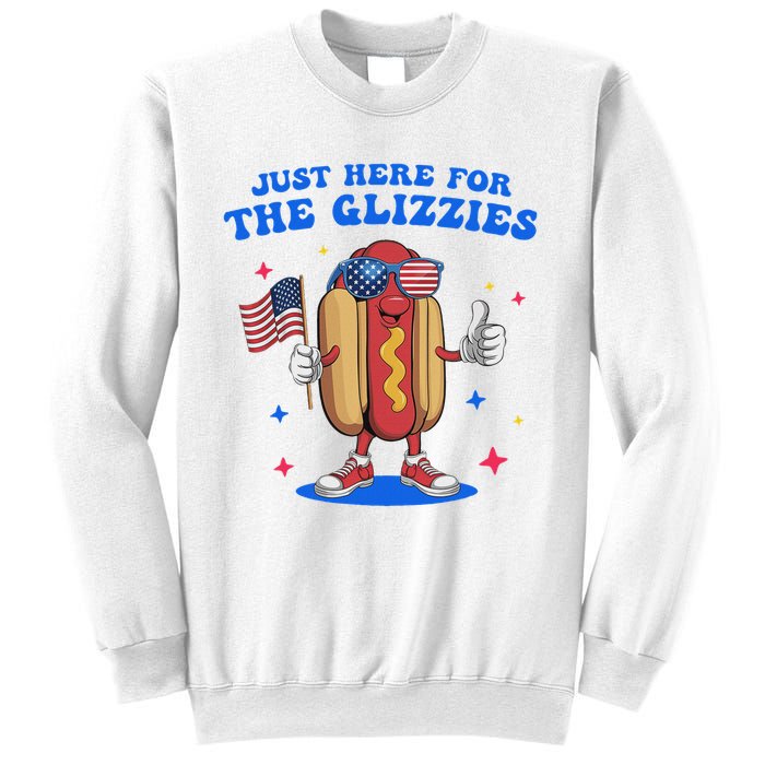 I'm Just Here For The Glizzies Funny Fourth Of July Wiener Sweatshirt
