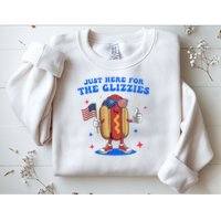 I'm Just Here For The Glizzies Funny Fourth Of July Wiener Sweatshirt