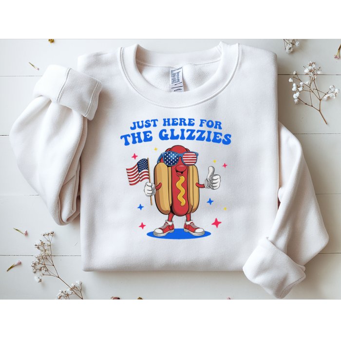 I'm Just Here For The Glizzies Funny Fourth Of July Wiener Sweatshirt