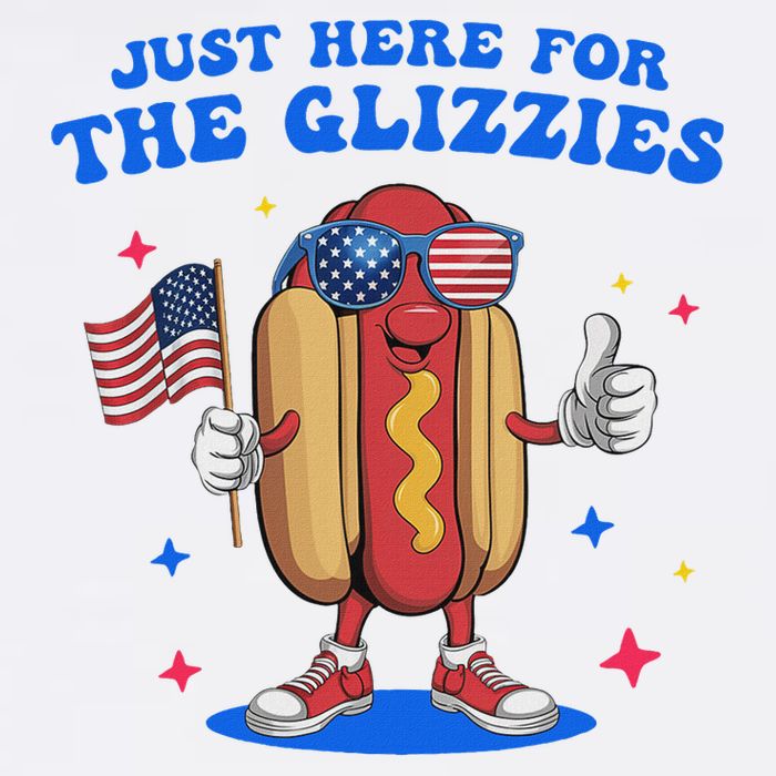 I'm Just Here For The Glizzies Funny Fourth Of July Wiener Sweatshirt
