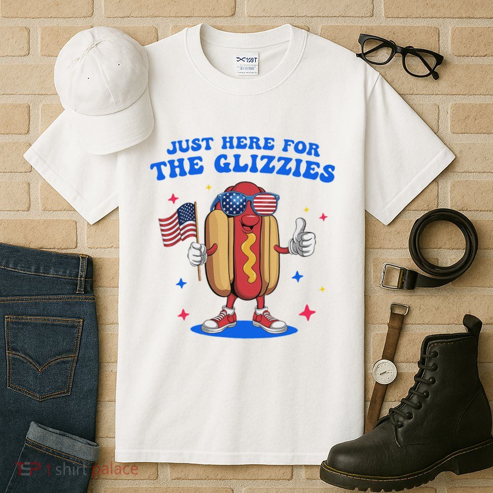 I'm Just Here For The Glizzies Funny Fourth Of July Wiener Tall T-Shirt