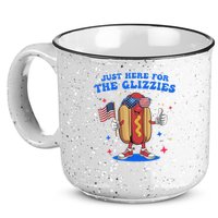 I'm Just Here For The Glizzies Funny Fourth Of July Wiener 15oz Campfire Ceramic Mug
