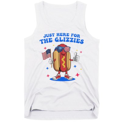 I'm Just Here For The Glizzies Funny Fourth Of July Wiener Tank Top