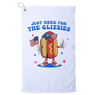 I'm Just Here For The Glizzies Funny Fourth Of July Wiener Golf Towel