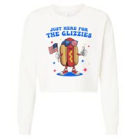 I'm Just Here For The Glizzies Funny Fourth Of July Wiener Cropped Pullover Crew