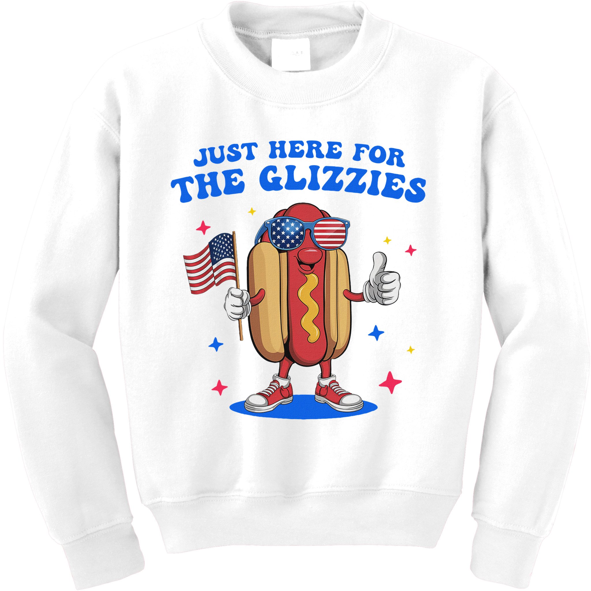 I'm Just Here For The Glizzies Funny Fourth Of July Wiener Kids Sweatshirt