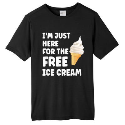 I'm Just Here For The Free Ice Cream Funny Cruise 2024 Tall Fusion ChromaSoft Performance T-Shirt