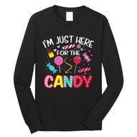 I'm Just Here For The Candy Halloween Cute Lollipop Sweets Long Sleeve Shirt