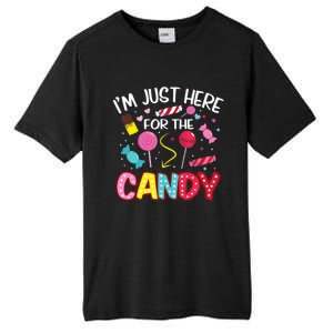 I'm Just Here For The Candy Halloween Cute Lollipop Sweets Tall Fusion ChromaSoft Performance T-Shirt