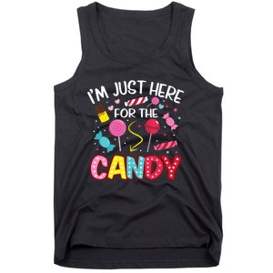 I'm Just Here For The Candy Halloween Cute Lollipop Sweets Tank Top