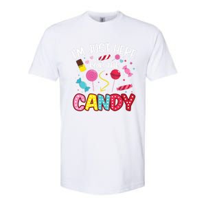 I'm Just Here For The Candy Halloween Cute Lollipop Sweets Softstyle CVC T-Shirt