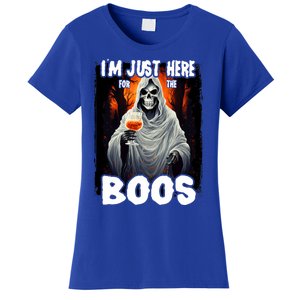 Im Just Here For The Boos Ghost Funny Halloween Women's T-Shirt