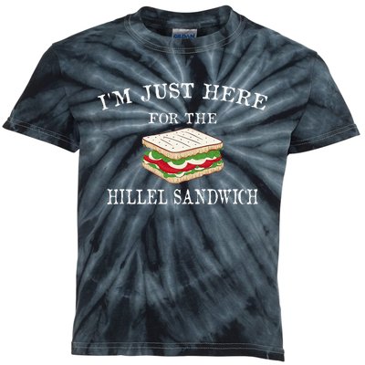 IM Just Here For The Hillel Sandwich Passover Seder Matzah Kids Tie-Dye T-Shirt