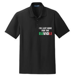 Im Just Here For The Ravioli Funny Italian Food Dry Zone Grid Polo